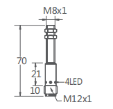 M8埋入式接近開(kāi)關(guān)插件式(M12)